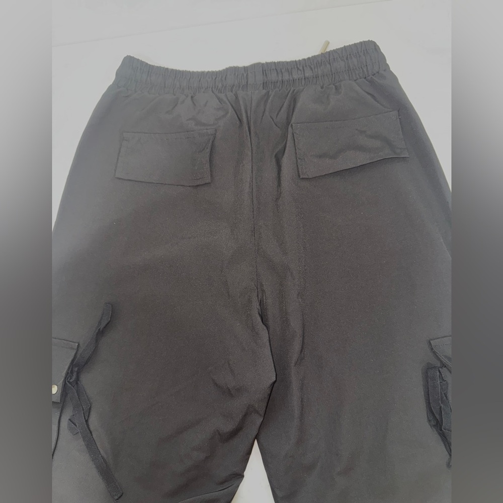 Women's Black Cargo Joggers - Picture 4 of 11